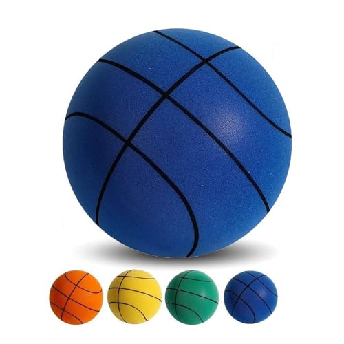 LixronVL Leiser Basketball, hochelastisch, leiser Basketball, Dribbel-Traum, leiser Basketball, Schaumstoff-Basketball, Indoor-Training, leiser Ball, Geschenk für Jugendliche, Kinder (Blau, 18 cm) von LixronVL