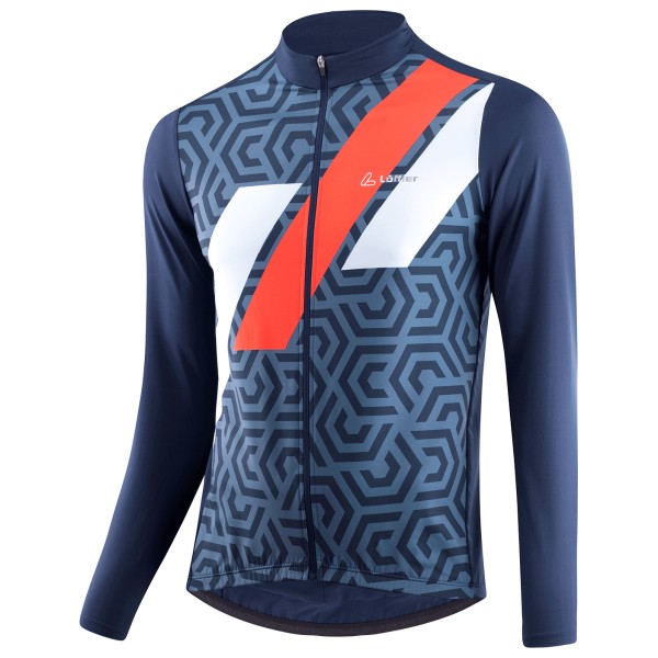 Löffler - Bike L/S Jersey Full Zip Celtic Mid - Radtrikot Gr 60 blau von Löffler