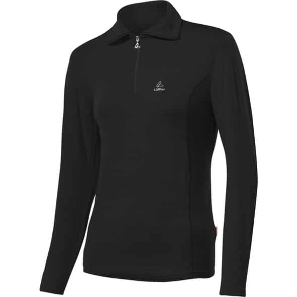 Löffler DA. Zip-Rolli Basic Transtex Damen Funktionsshirt (Schwarz 38 D) Laufbekleidung von Löffler