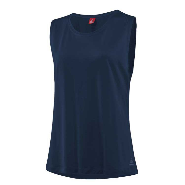 Loeffler Loose Merino-tencel Sleeveless T-shirt Blau 34 Frau von Loeffler