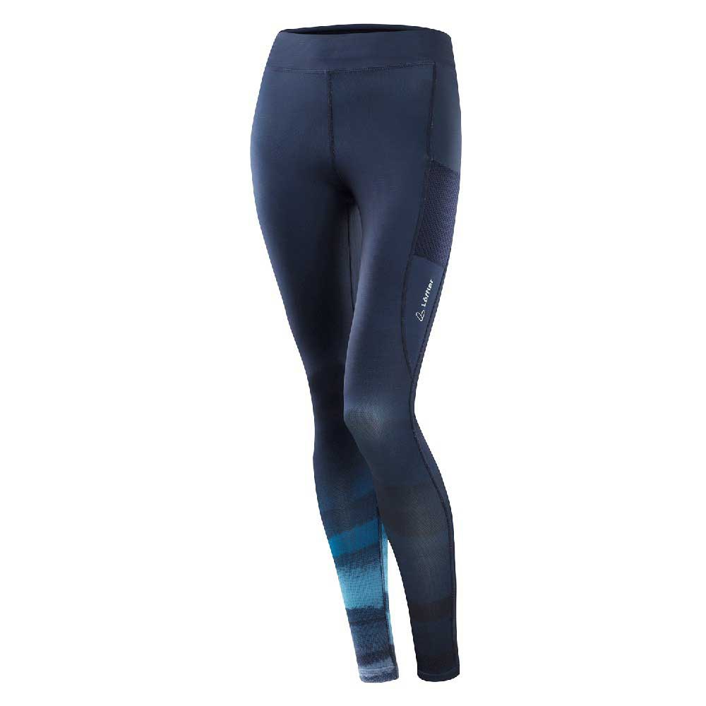 Loeffler Lumina Dimple Elastic Leggings Blau M Frau von Loeffler