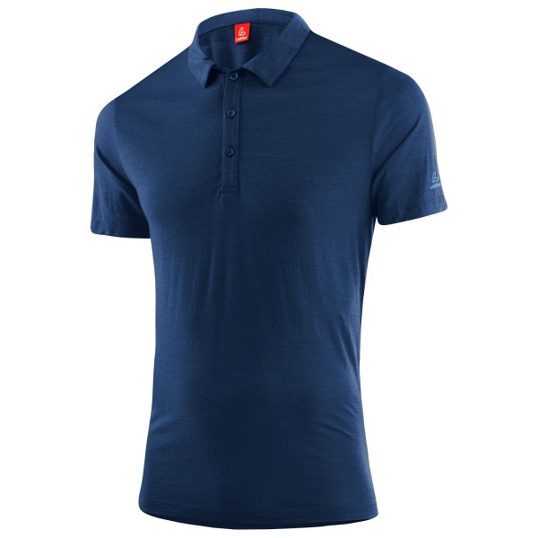Löffler - Poloshirt Merino-Tencel - Polo-Shirt Gr 50 blau von Löffler