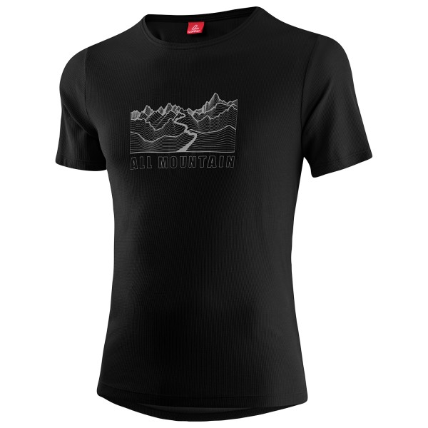 Löffler - Printshirt All Mountain Transtex-Single - T-Shirt Gr 48;50;52;54;56 blau;schwarz von Löffler