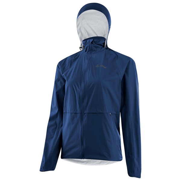 Löffler - Women's Jacket with Hood Comfort Fit WPM Pocket - Fahrradjacke Gr 38 blau von Löffler