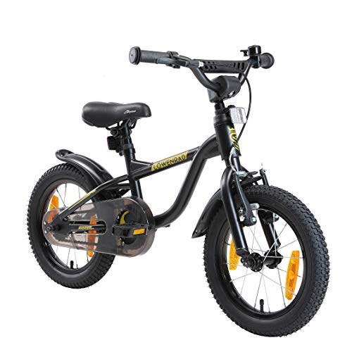 Löwenrad Kinderfahrrad für Jungen und Mädchen ab 3-4 Jahre | 14 Zoll Kinderrad mit Bremse | Fahrrad für Kinder | Schwarz von Löwenrad