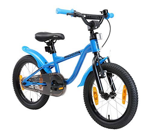 Löwenrad Kinderfahrrad für Jungen und Mädchen ab 4-5 Jahre | 16 Zoll Kinderrad mit Bremse | Fahrrad für Kinder | Blau von Löwenrad