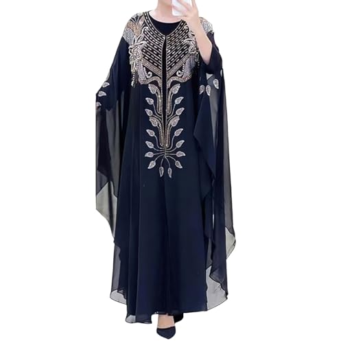 Kaftankleid Damen Neck Cover Schwarz Ferace Einteiler Burka Namazlik Clothes Hajj Kleider Kimono Islamische Türkische Gebets Beten Gebetskleidung Dress Zweiteiler von Lomelomme