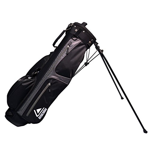 Longridge 6' Weekender Golf Stand Bag Schwarz SILBER von Longridge