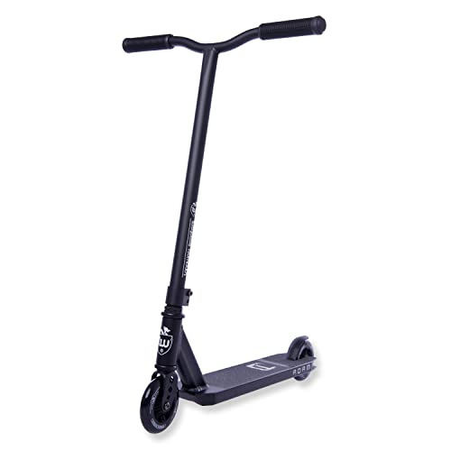 Longway Stunt Scooter - Adam - Robuster Stuntscooter, 6061 T6 gehärtetes Alu, ABEC 9, 110mm Wheels, flex brake, kickscooter, Funscooter, Roller, Trick Scooter, Funroller, schwarz von Longway