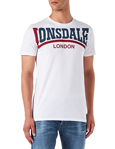 Lonsdale London Herren CREATON Slim Fit T-Shirt, White, M von Lonsdale London
