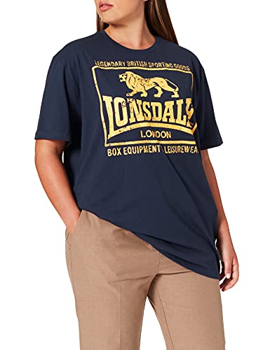 Lonsdale London Herren Hounslow Regular Fit T-Shirt, Navy, S von Lonsdale London