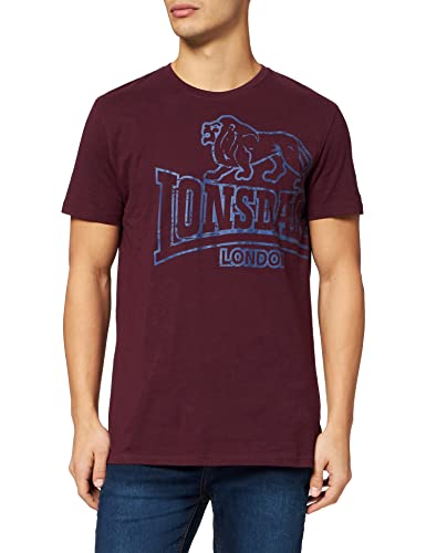 Lonsdale London Herren LANGSETT Regular Fit T-Shirt, Vintage Oxblood, S von Lonsdale