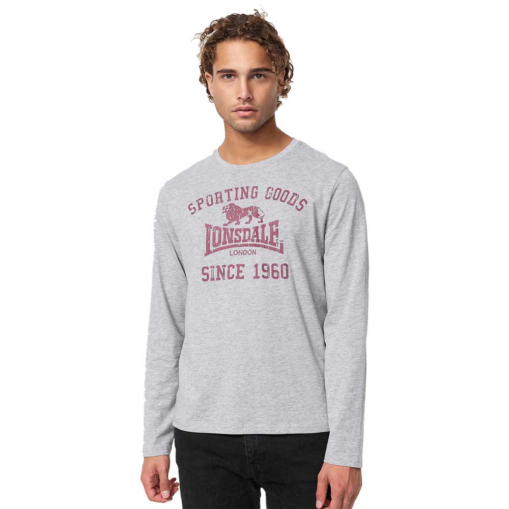 Lonsdale Auldearn Long Sleeve T-shirt Grau M Mann von Lonsdale