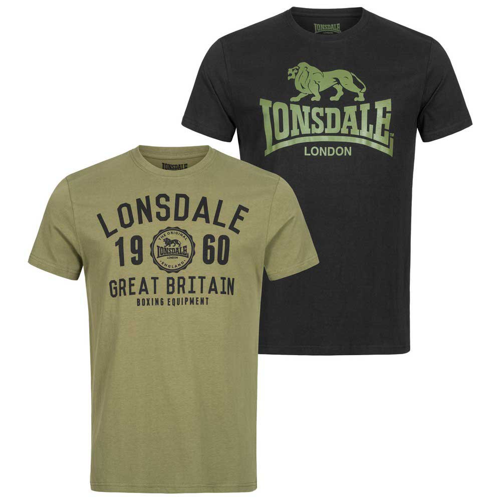 Lonsdale Bangor Short Sleeve T-shirt 2 Units Mehrfarbig M Mann von Lonsdale