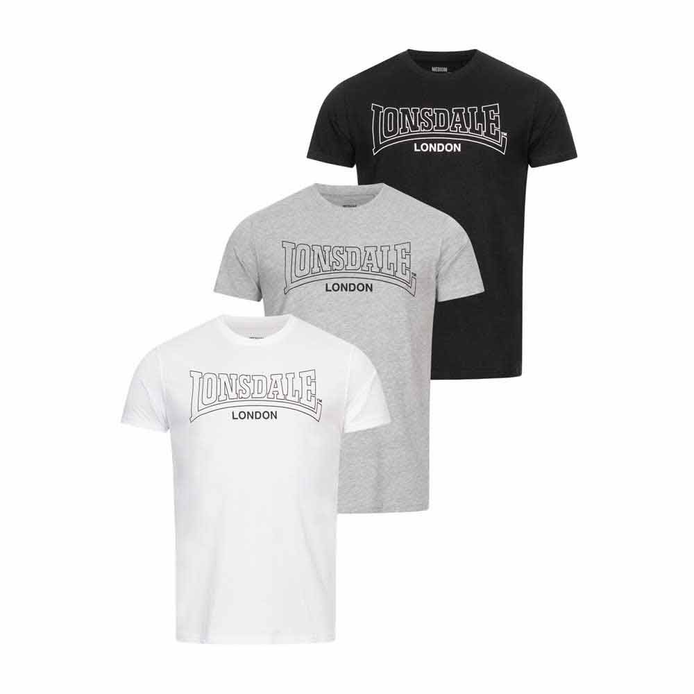 Lonsdale Beanley Short Sleeve T-shirt 3 Units Mehrfarbig 3XL Mann von Lonsdale