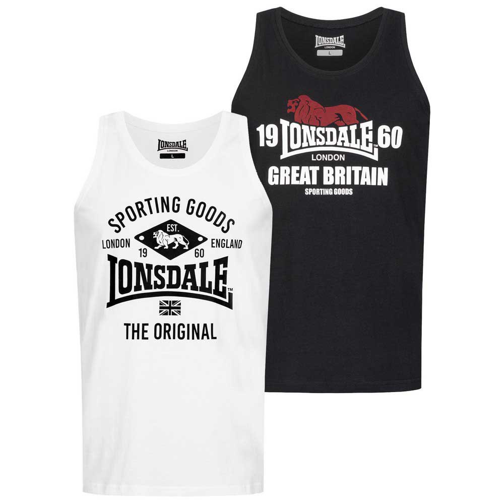 Lonsdale Biggin Sleeveless T-shirt 2 Units Mehrfarbig 2XL Mann von Lonsdale