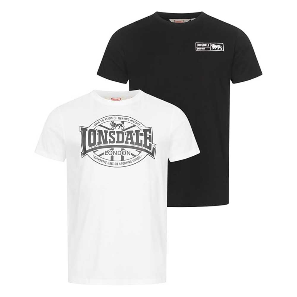 Lonsdale Clonkeen Short Sleeve T-shirt 2 Units Mehrfarbig L Mann von Lonsdale