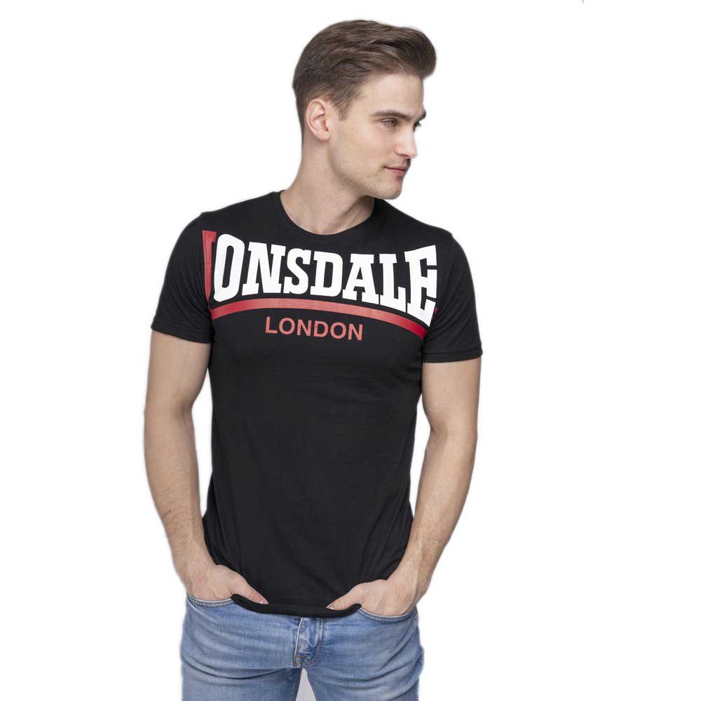 Lonsdale Creaton Short Sleeve T-shirt Schwarz 2XL Mann von Lonsdale