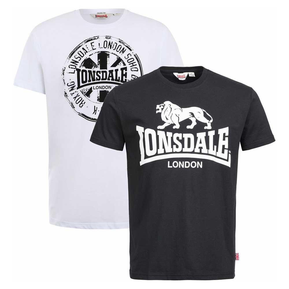 Lonsdale Dildawn Short Sleeve T-shirt 2 Units Mehrfarbig L Mann von Lonsdale