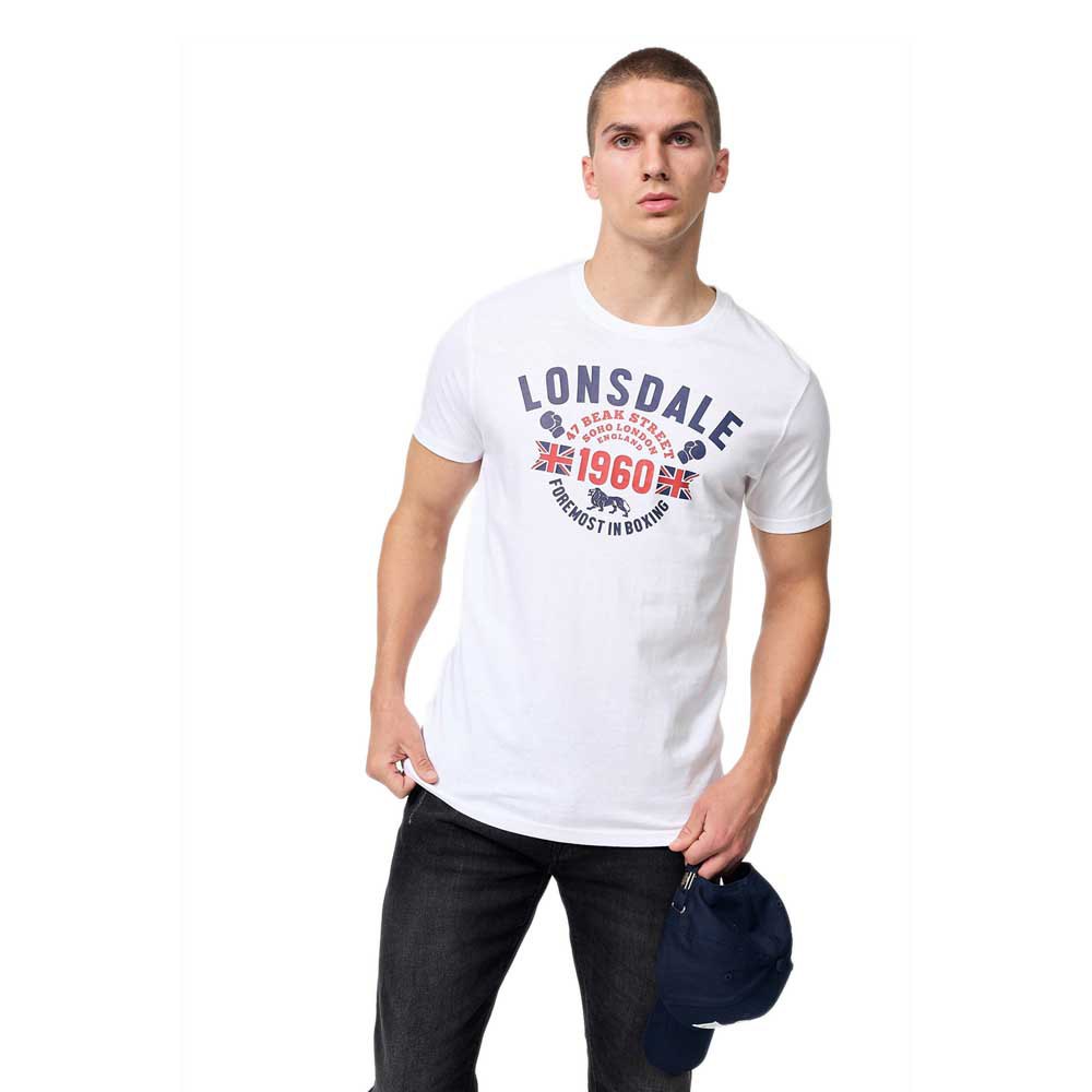 Lonsdale Fintona Short Sleeve T-shirt Weiß L Mann von Lonsdale