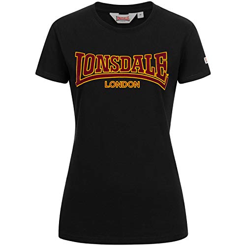 Lonsdale Damen Ribchester T Shirt, Schwarz, XS EU von Lonsdale