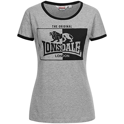 Lonsdale Frauen T-Shirt UPLYME, Marl Grey, XL von Lonsdale