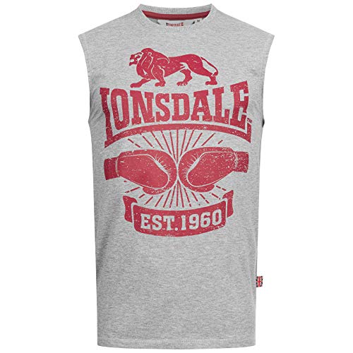 Lonsdale Herren Cleator T Shirt, Marl Grey, XL EU von Lonsdale