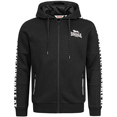 Lonsdale Herren Kapuzensweatjacke mit Reißverschluss schmale Passform Over KELLET von Lonsdale