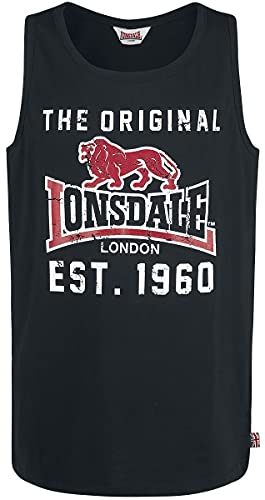 Lonsdale Herren Leece T Shirt, Schwarz, L EU von Lonsdale