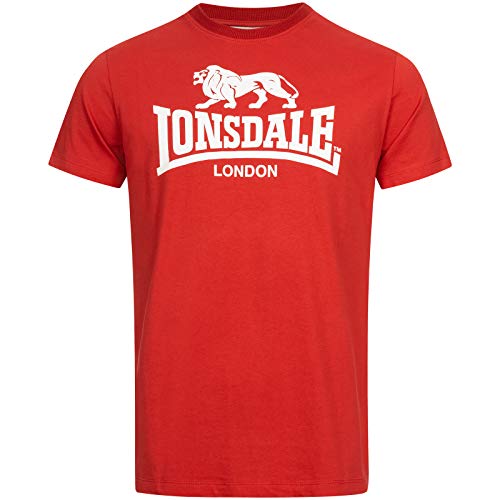 Lonsdale Herren T-Shirt Normale Passform ST. ERNEY, Rot, XL von Lonsdale