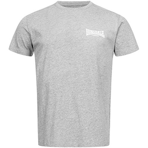 Lonsdale Herren T-Shirt schmale Passform ELMDON, Marl Grey, 3XL von Lonsdale