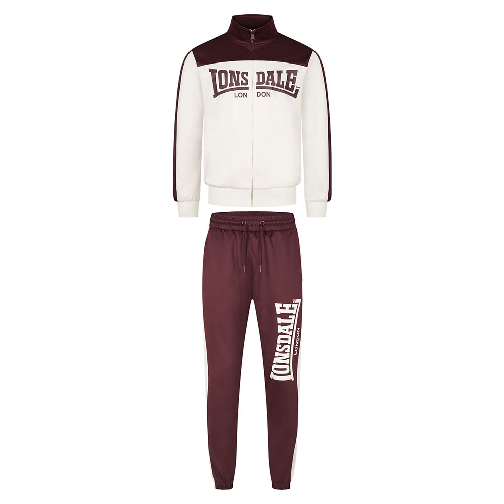 Lonsdale Holmbury Tracksuit Rot,Weiß 3XL Mann von Lonsdale