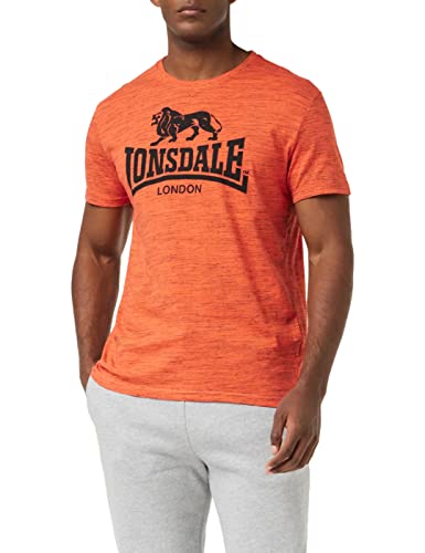 Lonsdale London Herren GARGRAVE T-Shirt, Marl Orange/Black, XL von Lonsdale