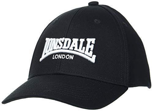 Lonsdale London Unisex Wigston Baseball Cap, Schwarz, Einheitsgröße EU von Lonsdale