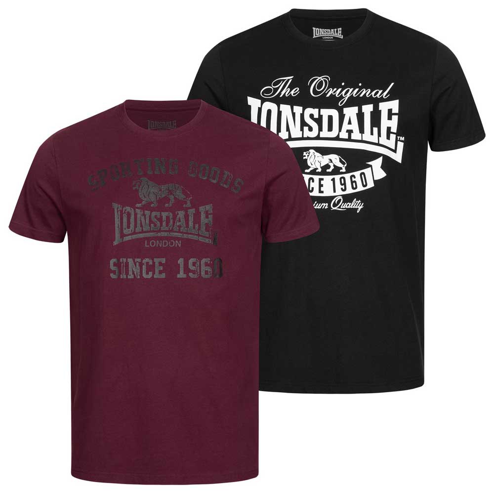 Lonsdale Torbay Short Sleeve T-shirt 2 Units Mehrfarbig 2XL Mann von Lonsdale