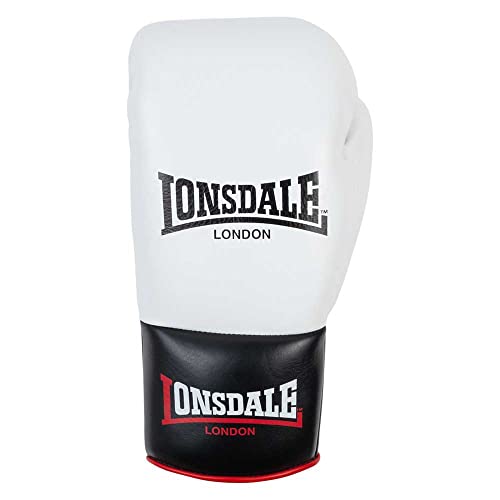 Lonsdale Unisex-Adult Campton Equipment, White/Black/Red, 10 oz L von Lonsdale