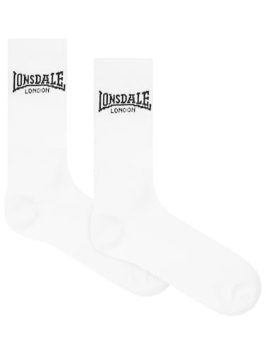 Lonsdale Unisex Sportsocken 6er-Pack GILBERT, White/Black, 43-46 von Lonsdale