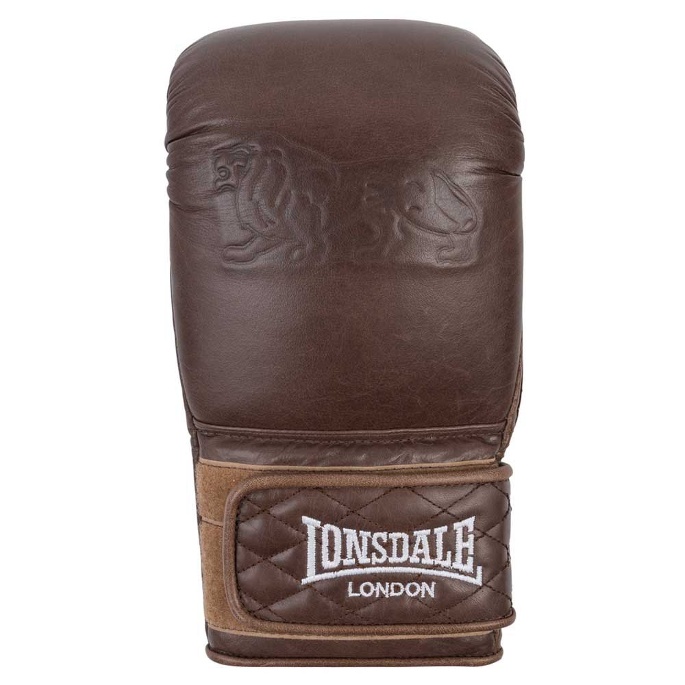 Lonsdale Vintage Bag Gloves Leather Boxing Bag Mitts Braun S-M von Lonsdale