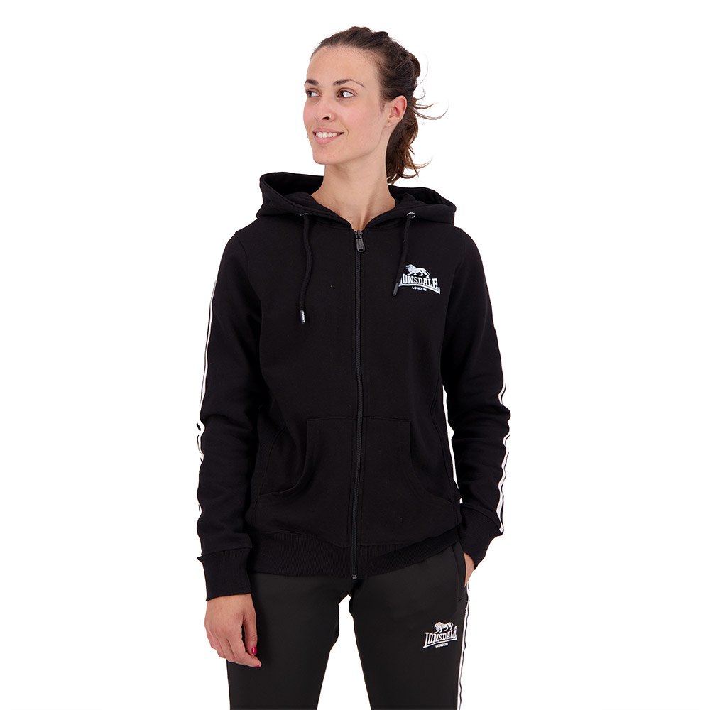 Lonsdale Windygates Full Zip Sweatshirt Schwarz XS Frau von Lonsdale