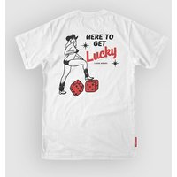 Loose Riders Here To Get Lucky Tech Tee white von Loose Riders