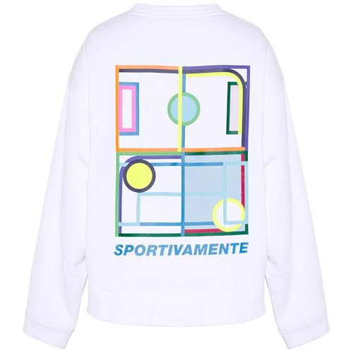 Lotto 1725129 Women Sweatshirt, Loose Fit I 11-0601 Bright White I S von Lotto
