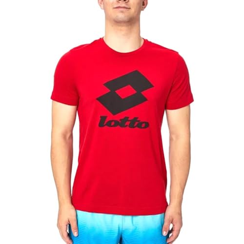Lotto Herren Rundhals T-Shirt in Kurzarm - 217609 Smart III Tee, Farbe:Rot, Textil:S von Lotto
