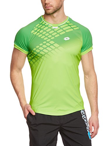 Lotto Sport Herren T-Shirt Connor Net Kurzarm, Fluo Clover/Fluo Green, XL (52) von Lotto