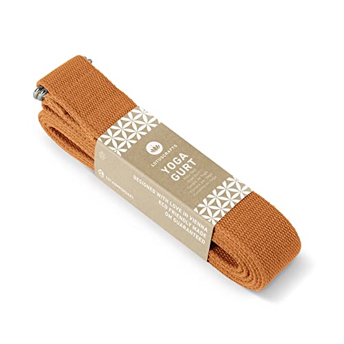 Lotuscrafts Yoga Strap for Stretching - 100% Organic Cotton - For Improved Stretch - For Beginners and Professionals - Yoga Belt with Metal Clasp - Yoga Band - Yoga Stretch Strap [250 x 3.8 mm] von Lotuscrafts