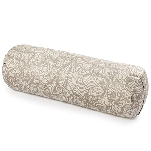 Lotuscrafts Yogarolle für Yin Yoga Ø24 cm - Yoga Rolle mit Dinkelfüllung - Waschbarer Bezug aus Baumwolle - Yoga Bolster Rolle für Restorative Yoga - GOTS Zertifiziert von Lotuscrafts