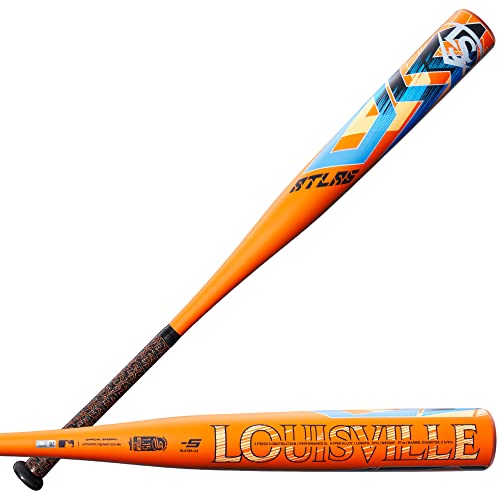 Louisville Slugger Unisex, Teenager Atlas (-5) 2 5/8" USSSA Schläger, Orange/Abendrot im Zickzackmuster (Sunset Chevron), 32"/27 oz von Louisville Slugger