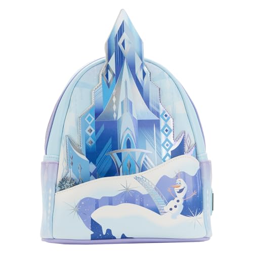 Loungefly Disney Frozen Princess Elsa Castle Mini Rucksack, blau, Einheitsgröße, Casual von Loungefly