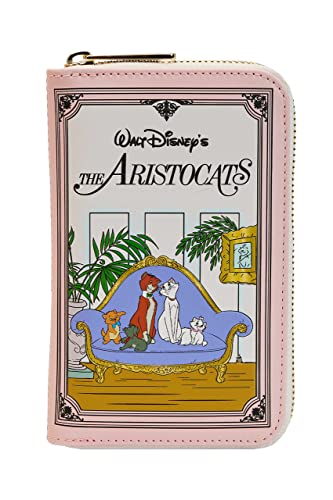 Loungefly Disney Purse The Aristocats Classic Book Official Pink Zip Around One Size von Loungefly