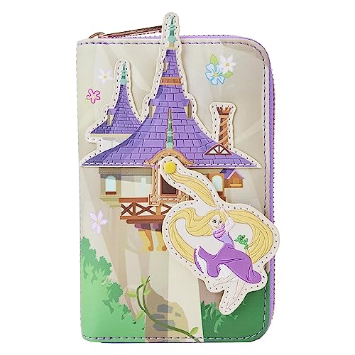 Loungefly Zip Around Purse Tangled Rapunzel Swinging from Tower offiziell Purple One Size von Loungefly