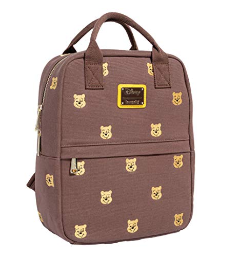 Loungefly Rucksack Disney Winnie Puuh, bestickt, Canvas, Braun von Loungefly